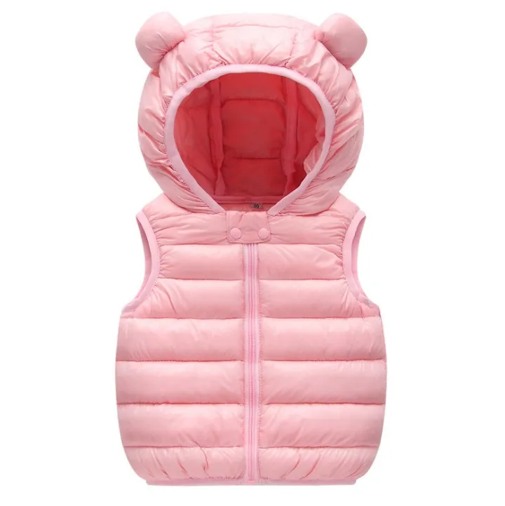 Детская одежда жилет новинка 2019 теплый хлопковый с капюшоном для маленьких