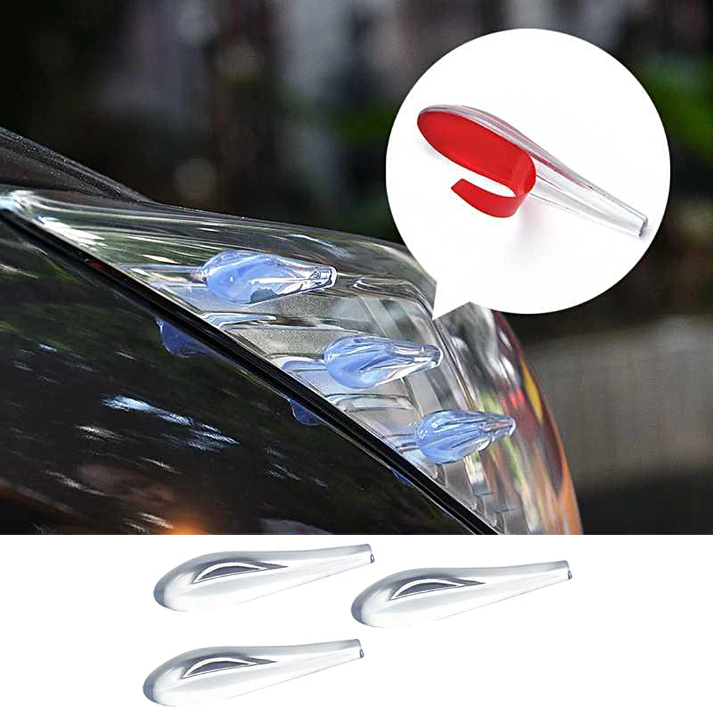 6pcs Reduced Wind Resistance Spoiler Strip Sticker Headlights Taillights Modified Deflector Car Styling For Honda Nissan Hyundai |