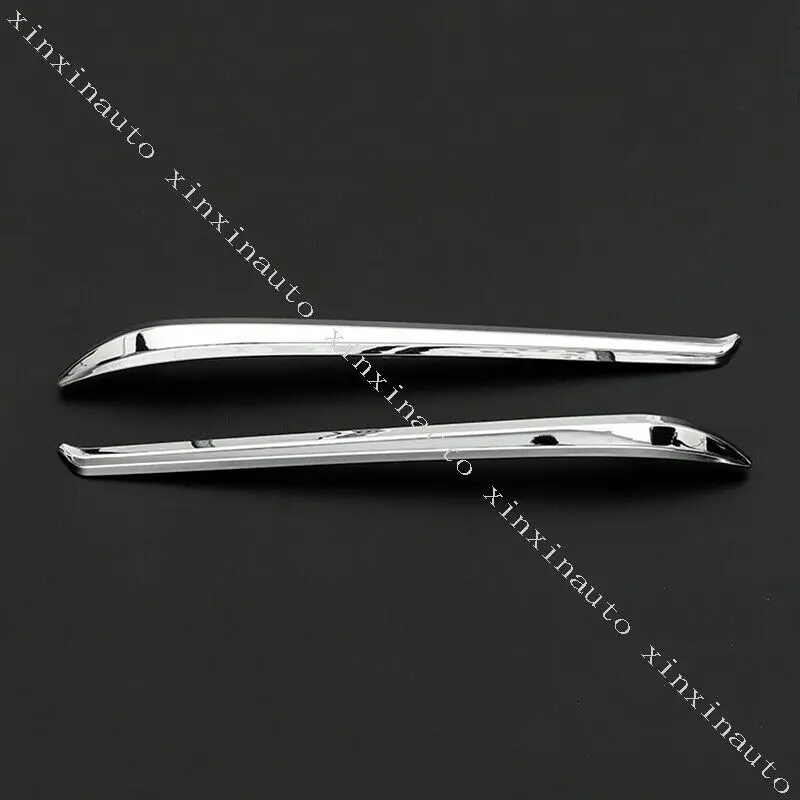 ABS Chromed Front Bumper Molding Cover Trim Strips 2018 2019 for Toyota Land Cruiser Prado FJ150 150 Accessories | Автомобили и