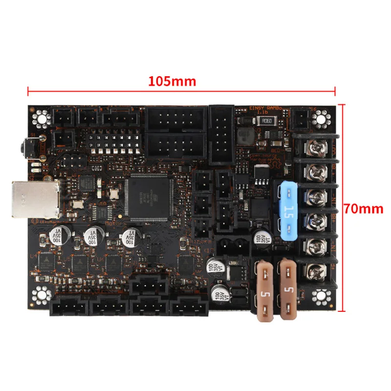 

for Prusa MK3/3S Einsy Rambo 1.1B 3D Printer Motherboard with TMC2130 SPI+2004 LCD Monitor Set