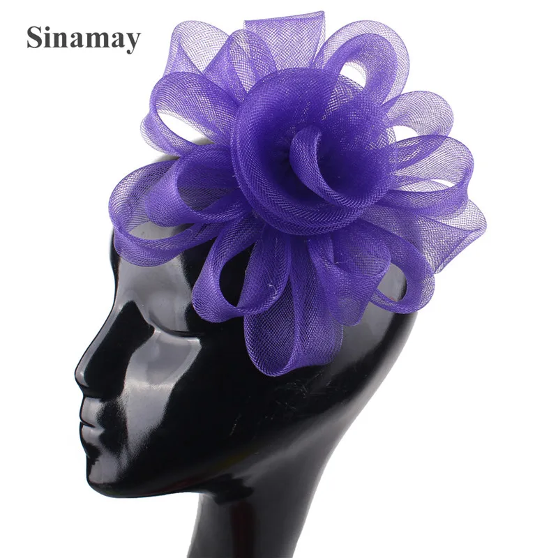 Королевский синий кринолин Вуалетка шляпа аксессуары для волос свадьбы
