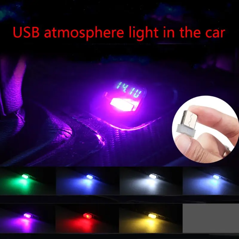 

Mini USB Decorative Interior Lamp Car LED Atmosphere Lights Emergency Lighting