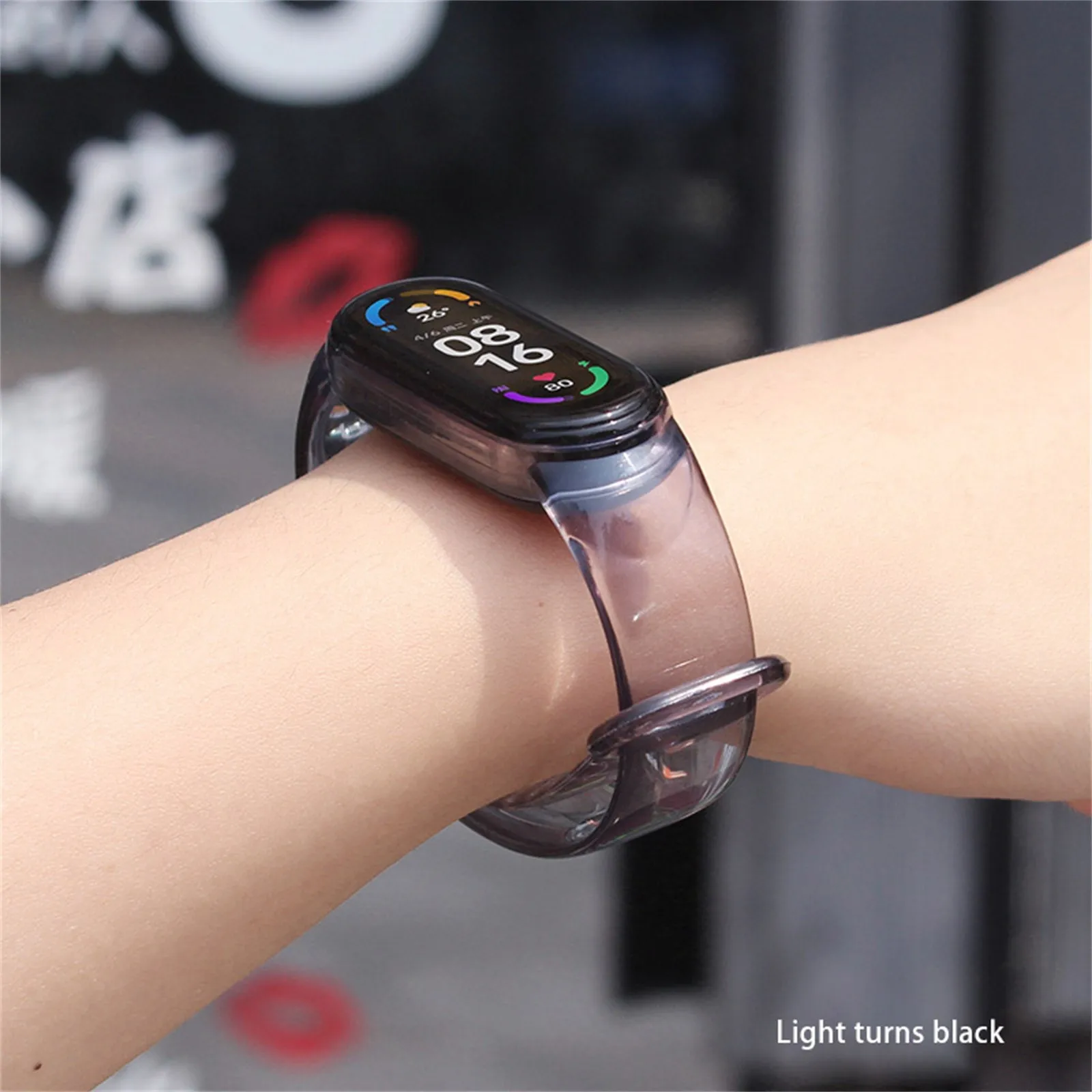 

Mi Band 6 Silicone Wristband Sports Bracelet Strap Gradient Color In Sunlight