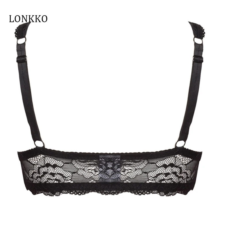 Размера плюс бюстгальтер для Для женщин кружевной без косточек с застежкой