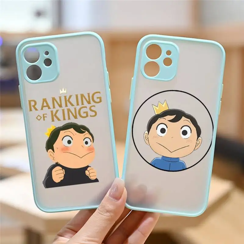 

Ranking of Kings Anime Cartoon Phone Case Blue Color Matte Transparent For iPhone 13 12 11 Mini Pro X XR XS Max 7 8 Plus Shell