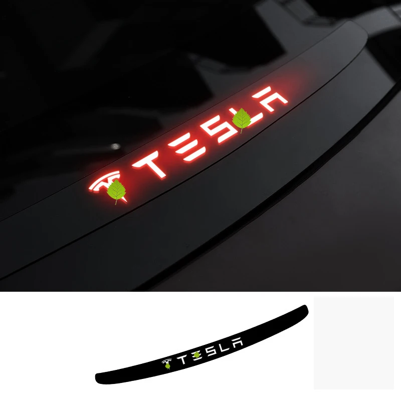 

FCXvenle наклейки автомобильные аксессуары тормозной фонарь наклейка для Tesla модель 3 акриловые Авто Декоративные Стикеры для модификации авто...
