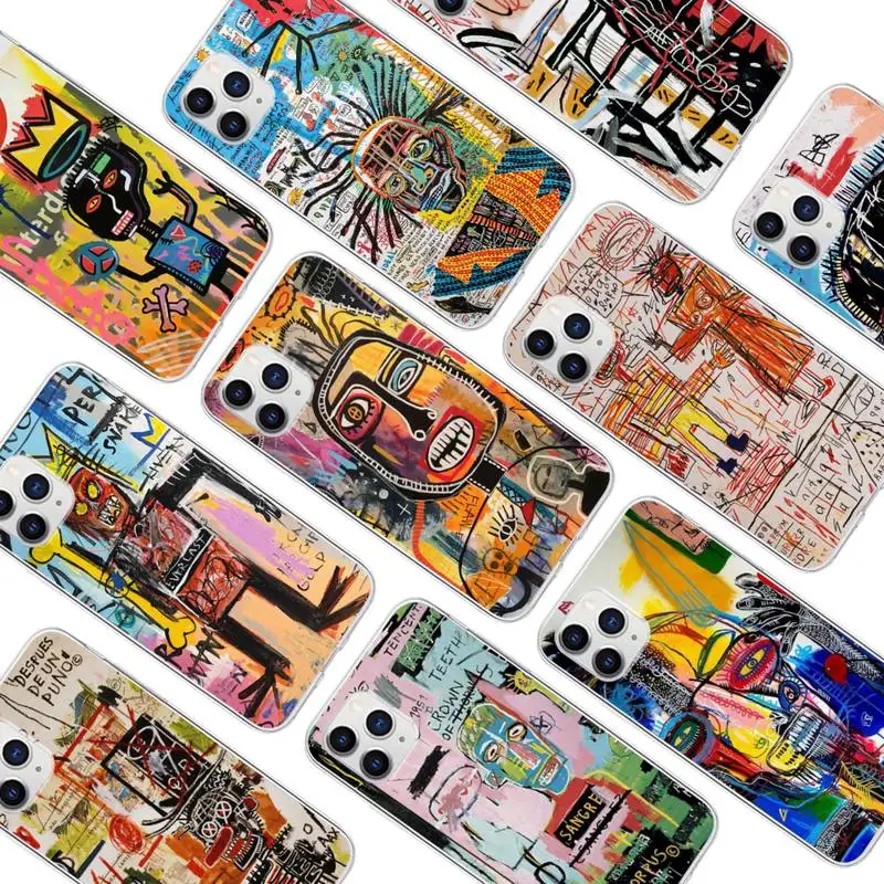 

Jean Michel Basquiat Art Graffiti Phone Case For Honor 7A Pro 20 10 Lite 7C 8A 8X 8S 9X 10I 20I Transparent Coque