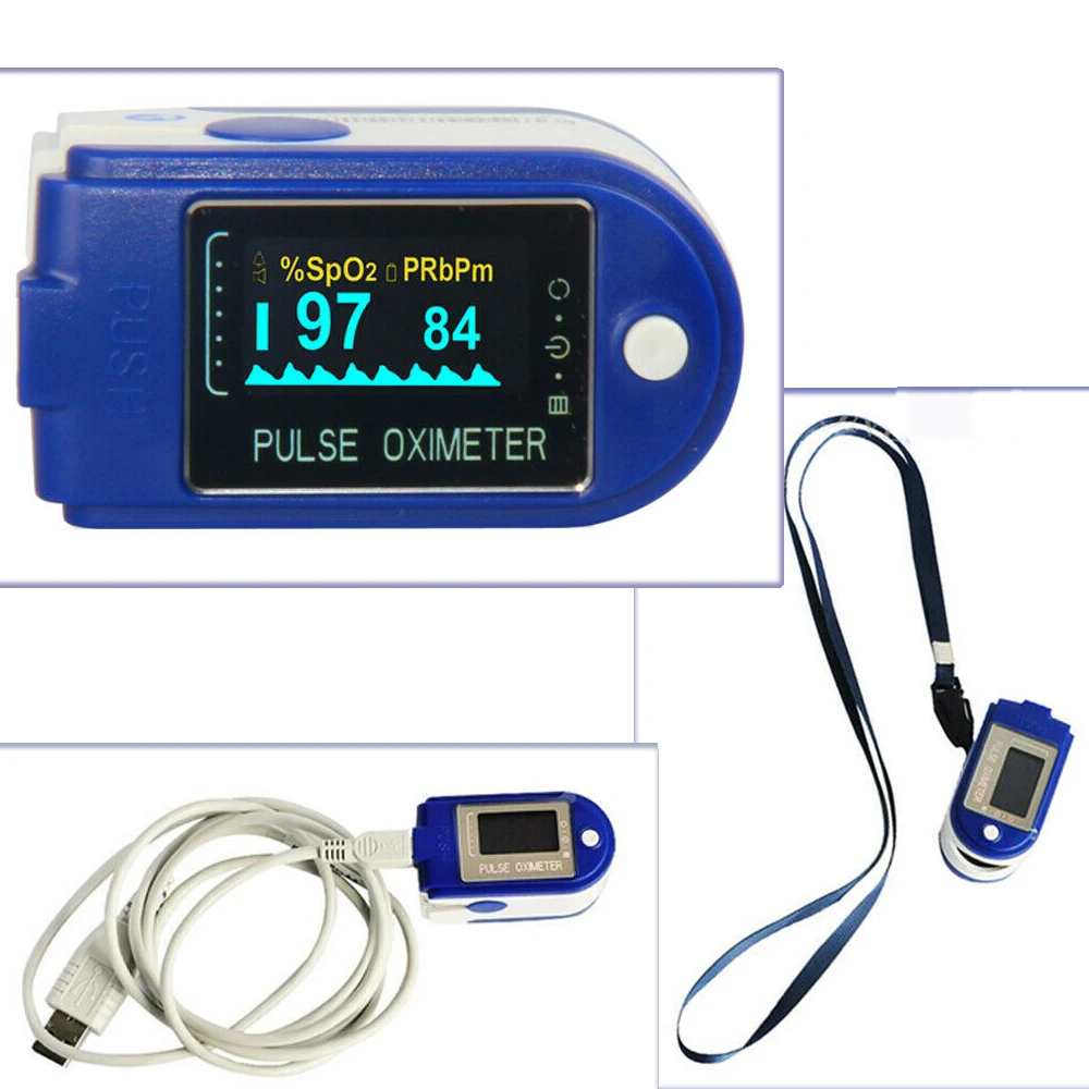 USB Пульсоксиметр на кончик пальца с программным управлением через ПК OLED дисплей