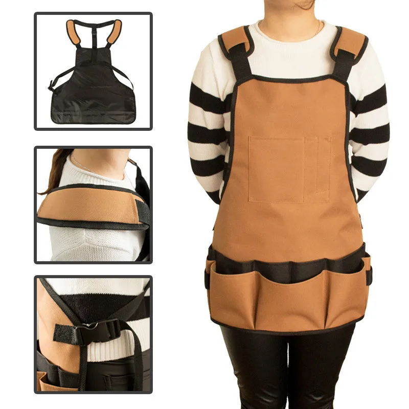 

1 Pcs Multifunctional garden tools apron Adjustable Belt Professional Waterproof Oxford Cloth Heavy Duty Work Garden Aprons