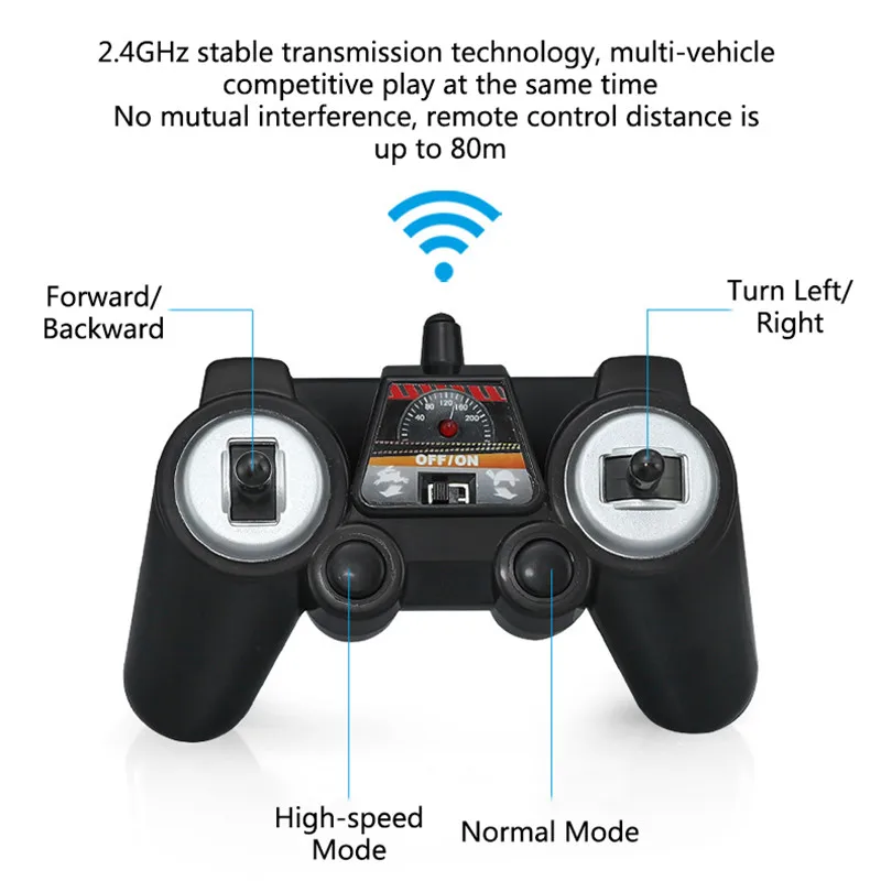 

2.4Ghz High Speed Bigfoot RC Racing Car Electric Climbing Off Load Crawel Suspension Shock Absorber 360 Rotation Anti-Crash Cars
