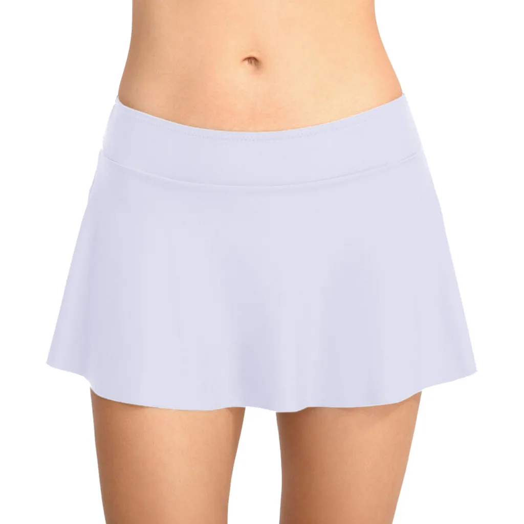 Женские сексуальные одноцветные купальные трусы-боксеры летние бикини с высокой