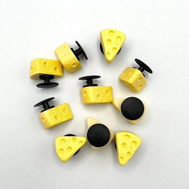 Cute Kawaii 3D Yellow Cheese Resin JIBZ Shoe Charms Shoe Jewelrys DIY Decoration For Men Child Croc Clog Shoe Badges Accessories