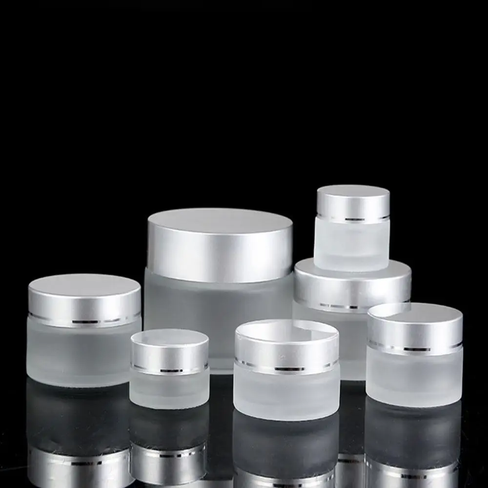 Матовое стекло многоразовая мазь бутылки пустая Косметическая банка горшок тени