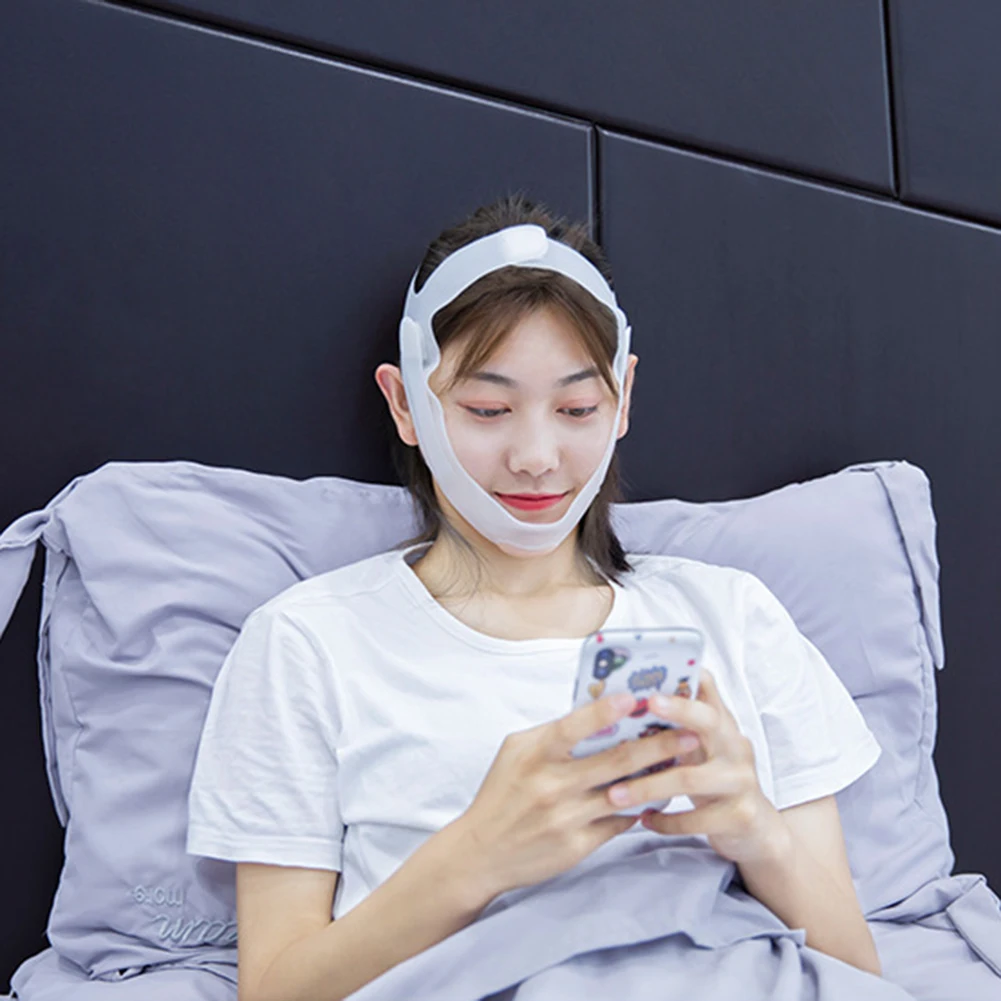 Силиконовая V-образная повязка для лица Подтяжка щек тонкая маска уменьшения