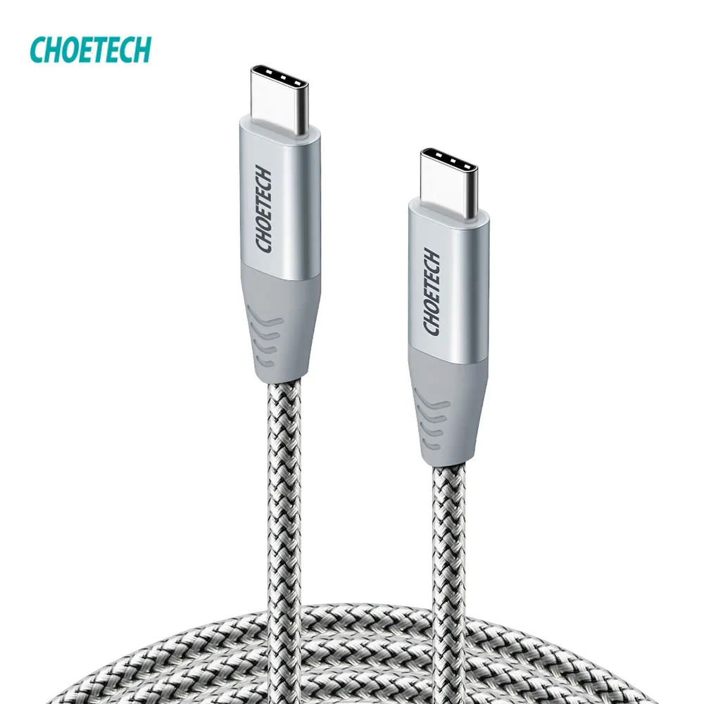CHOETECH PD 60 Вт Кабель USB C к 2 0 кабель для передачи данных Andoid телефонный с нейлоновой