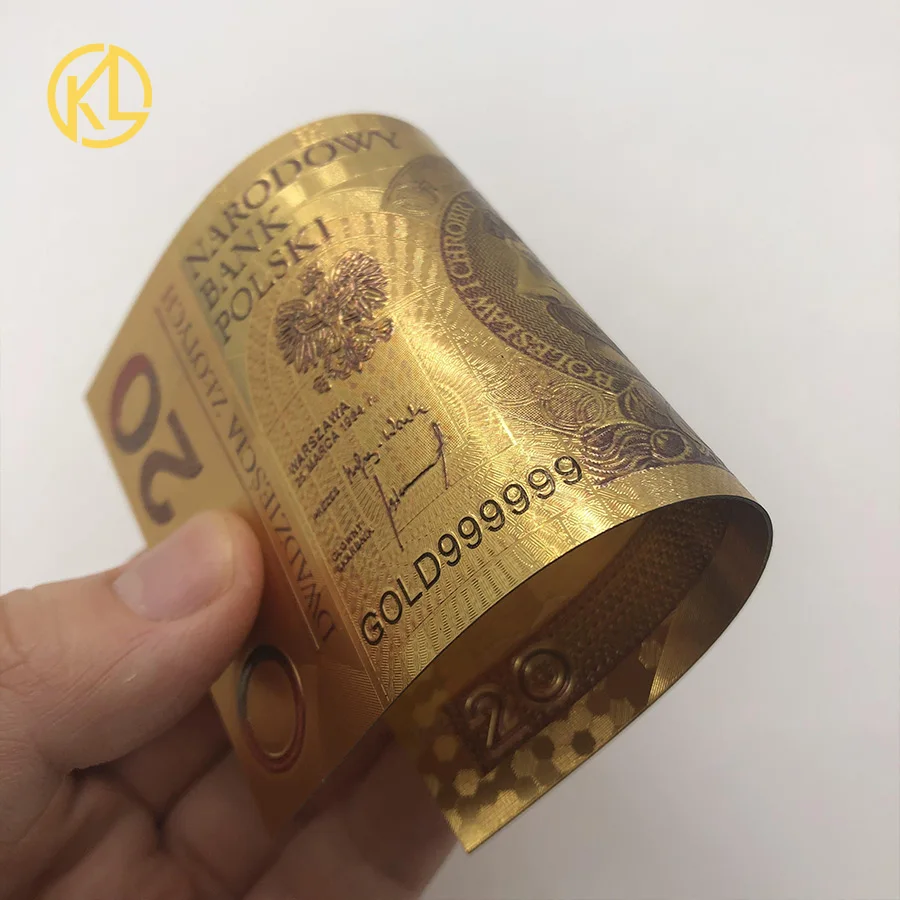 Горячие 10 xunised 1994 издание польская валюта спроектированная цветная 24 K позолоченная банкнота 500 PLN для банка сувенирный подарок