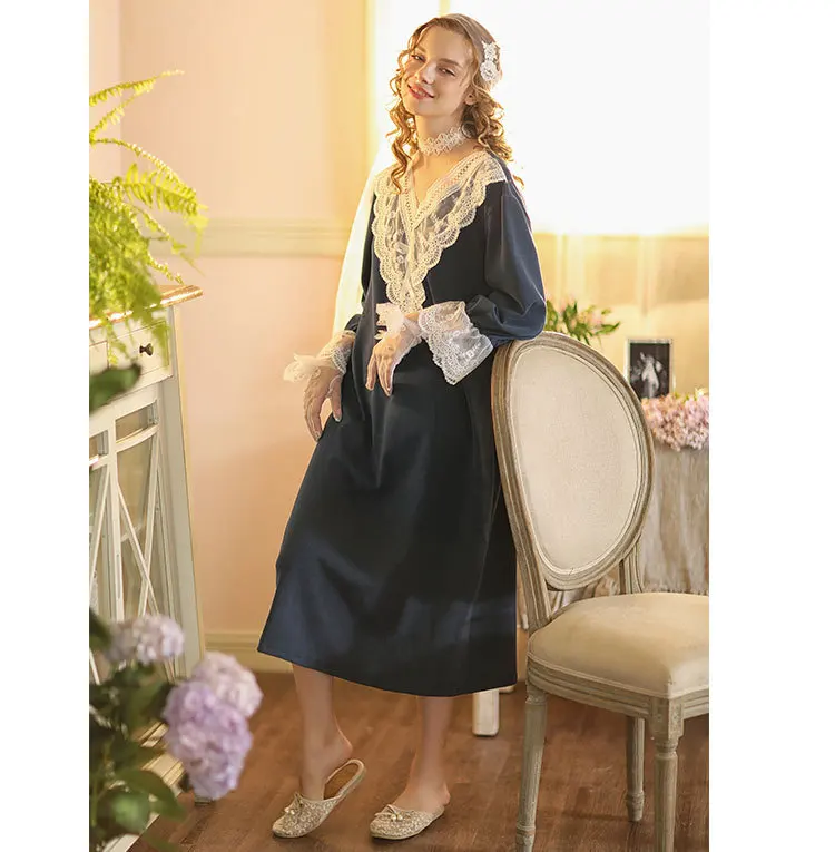 

Wedding Kimono Femme Sexy Long Sleeve Nightwear Robe Sleepwear Dressing Gown Soft Robe Women Winter Plus Size Bathrobe Peignoir