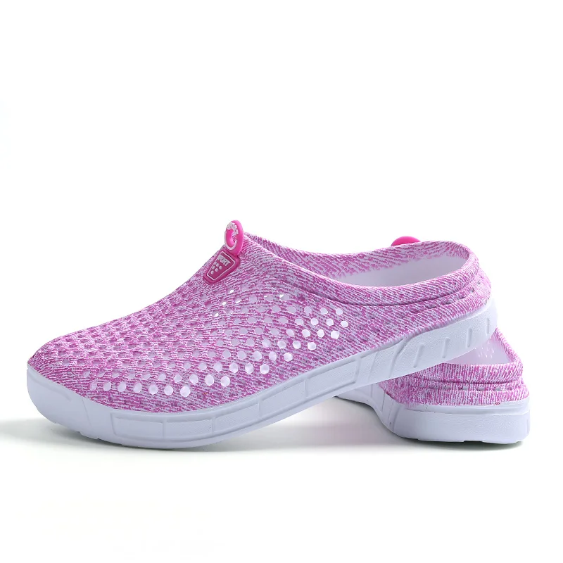 

Wujie Fashion Breathable Shoes Wooden Women Sandals Beach Sandals Hollow Casual Outdoor Waterproof Ladies Slippers Flat Shoes 68