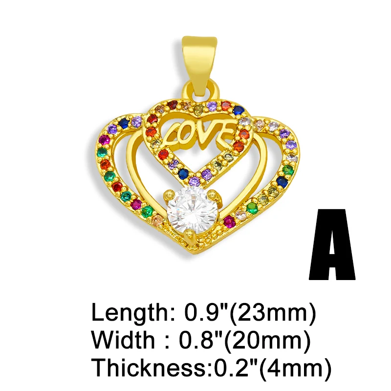 Подвески-буквы OCESRIO позолоченные с цирконием медные для изготовления украшений