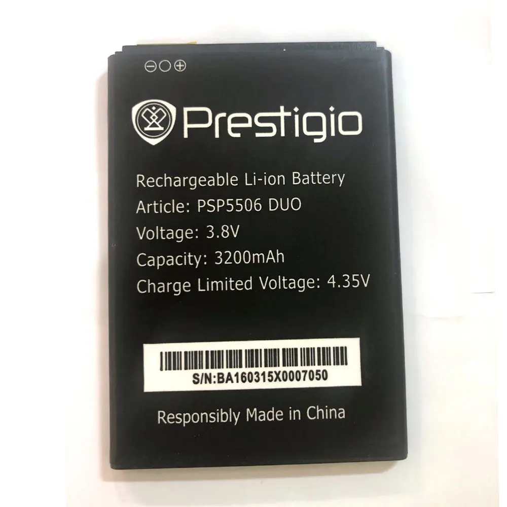 

replacement battery 3200mah 11.84wh 3.8v Battery For Prestigio Grace Q5 PSP5506 DUO Cellphone batteries