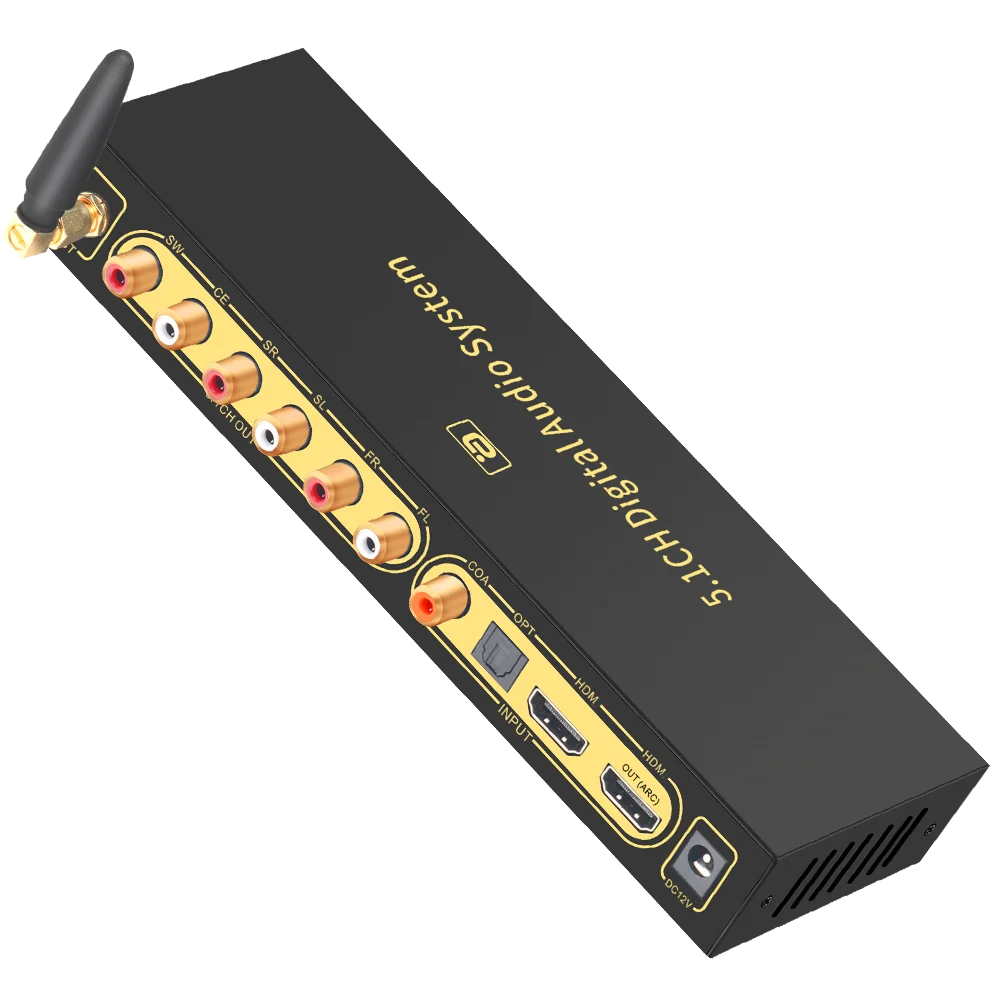 5.1CH аудио преобразователь декодер Bluethooth 5 0 томов ЦАП HDMI ARC SPDIF коаксиальный RCA AC3 FLAC