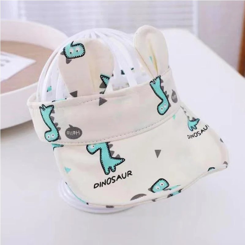 

Beach Adjustable Cute Sun Hats Baby Hat With Ears 2021 New Sun Visor Hat UV Protection Daily Visor Cap For Kids Hats Caps Cow