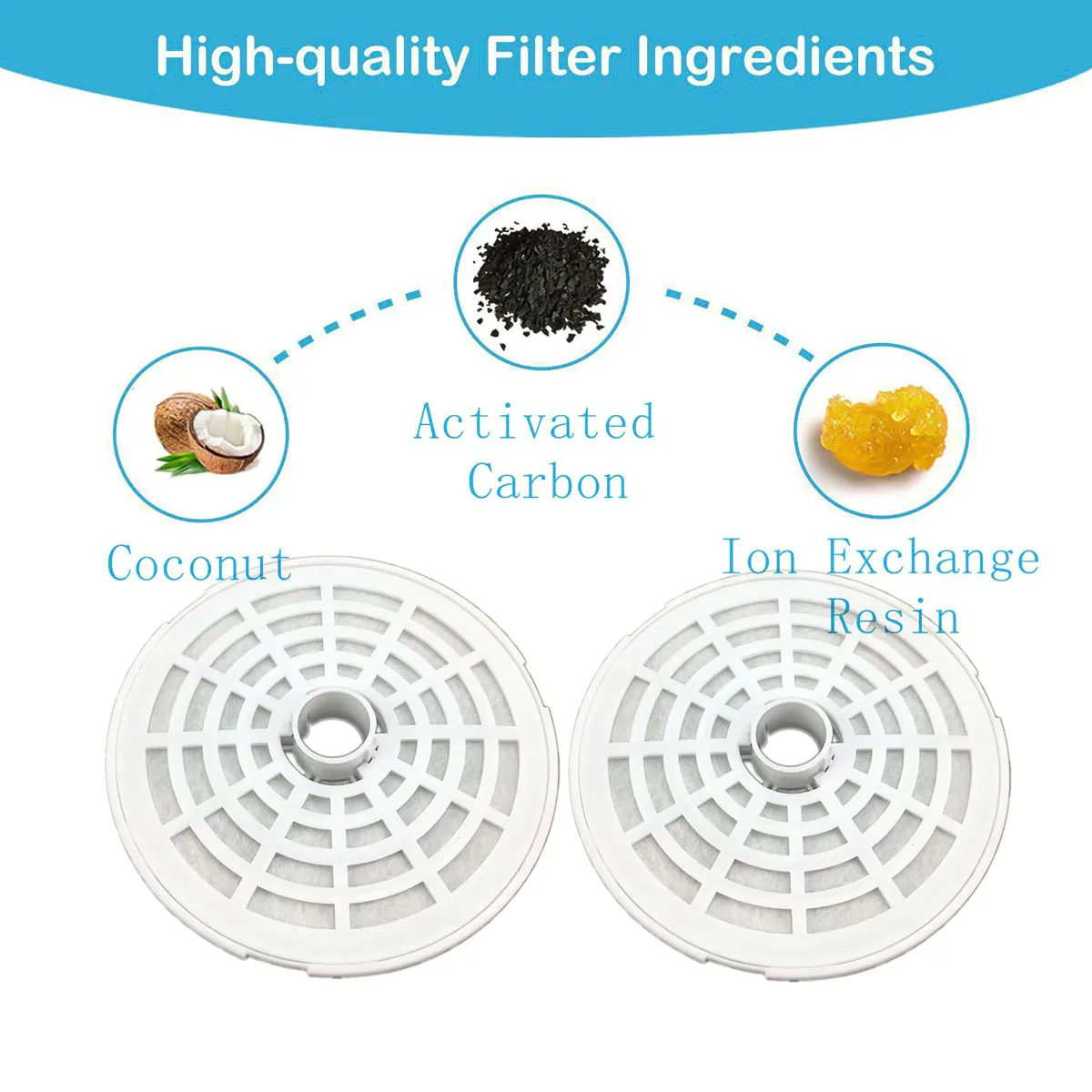 

5Pcs Replacement Filters Activated Carbon Filters for Pet Water Fountain Dog Feeders Supplies