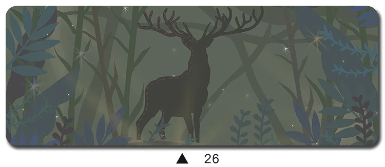 Игровой коврик для мыши с оленем гелевый большой игровой 800x300 мм компьютерный