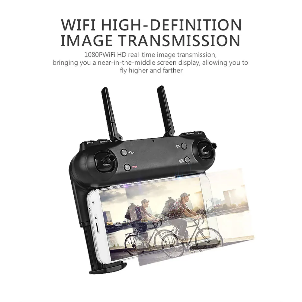 L107 селфи Квадрокоптер WiFi fpv с Широкий формат двойная HD камера smart follow Квадрокоптер с дистанционным управлением оптический поток высокой фиксацией вертолет