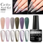 Магнитный Гель-лак MEET ACROSS кошачий глаз, магнитный гель для ногтей, удаляемый замачиванием УФ светодиодный набор, маникюрный базовый гель, гибридный лак для ногтей