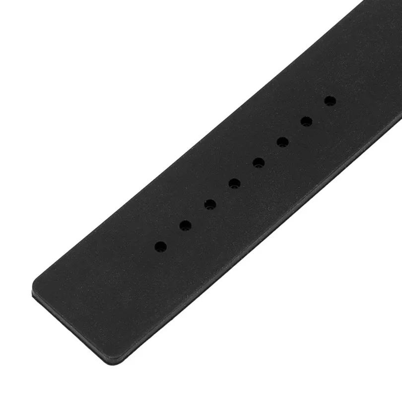 

22mm 24 mm Black Silicone Strap Watch Accessories Watch Band Pin Buckle Strap WatchBand Rubber Strap+Tool