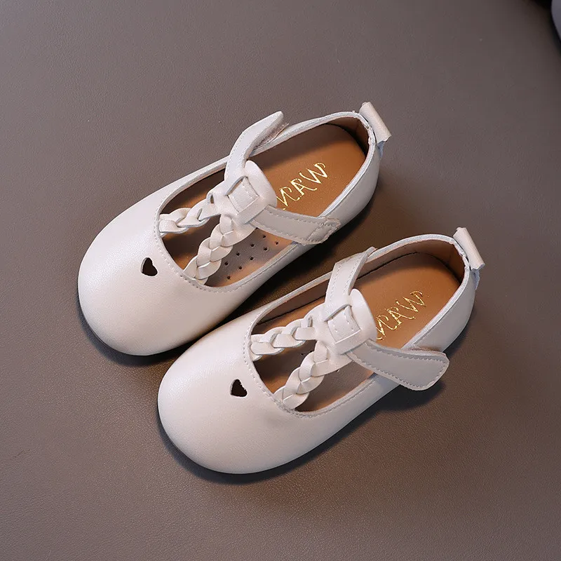 

Black Pink Kids Casual Leather Shoes Children Fashion Princess Single Shoes comfortable Toddler baby girl shoes Fat bottom 1-6T