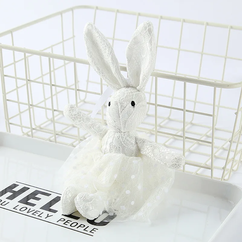 White about 22cm Мягкие плюшевые игрушки «кролик», детские погремушки для мобильных телефонов, детский кролик, спящий мате, детские мягкие плюшевые игрушки в виде животных, игрушки для новорожденных - Цвет: White about 22cm