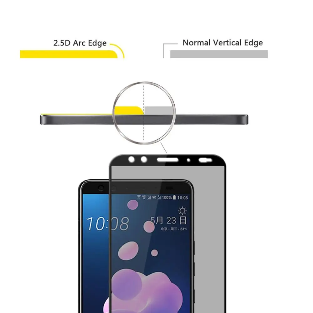 9H полное покрытие надежное закаленное стекло для htc U11 U12 PLUS антибликовое протектор экрана для htc U11 глаза анти шпионская защитная пленка