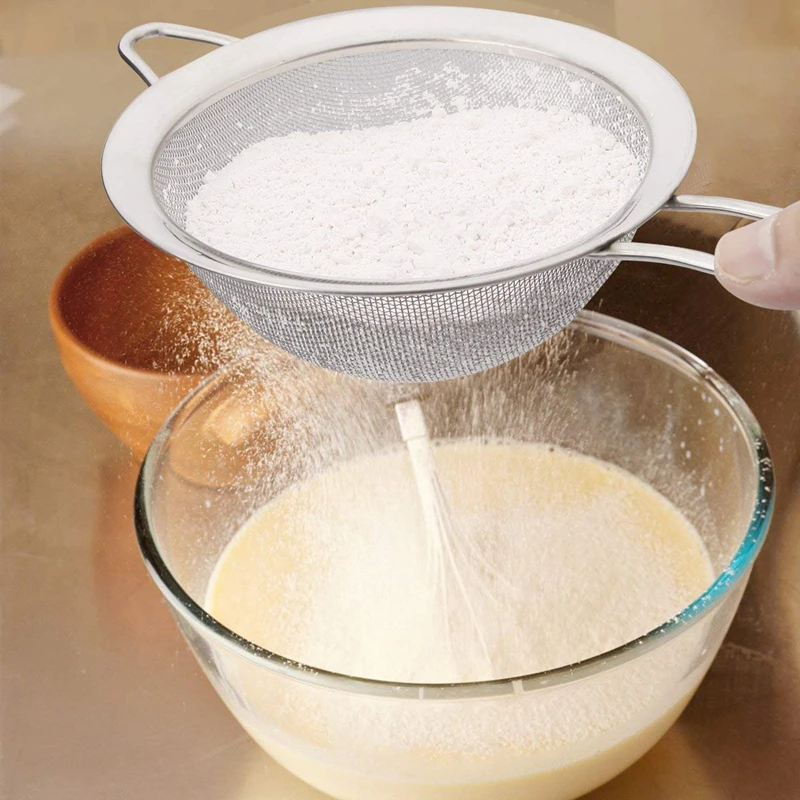 Best 4 pcs. Colander Strainer Set 7/12/16/22 cm made of stainless steel - noodle strainer Schaumlffel icing S | Дом и сад