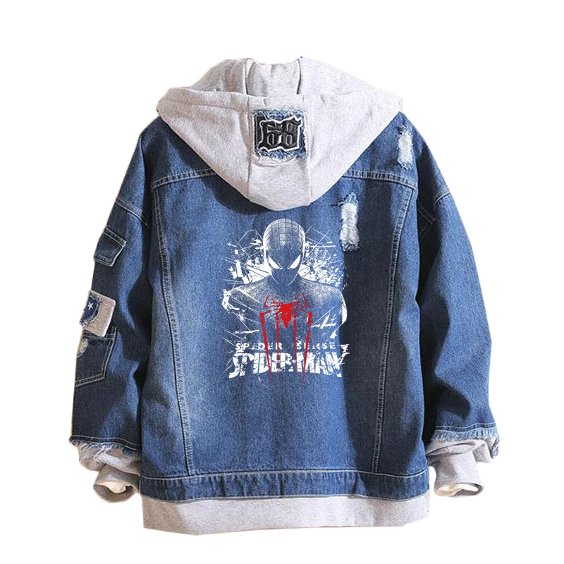 Толстовка с капюшоном мстители Человек паук Свободное пальто на весну и осень