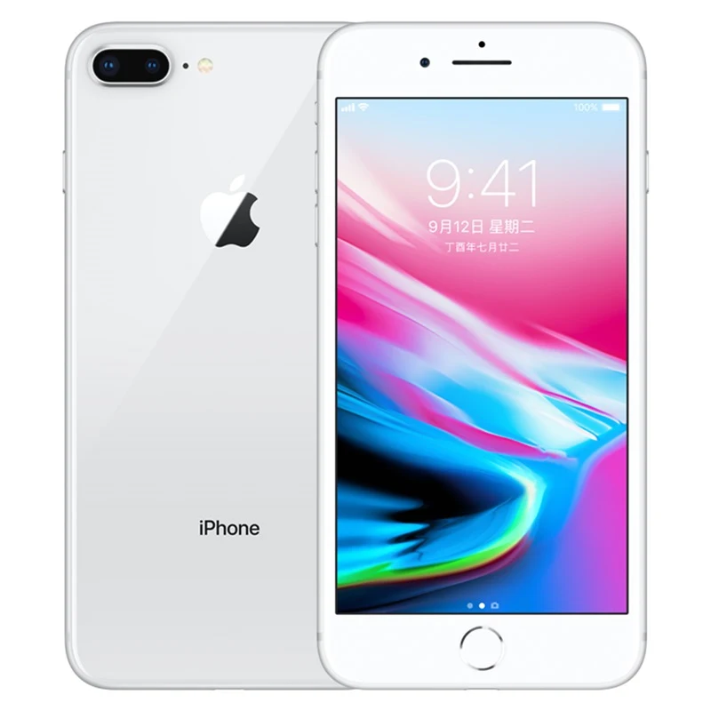 Silver Разблокированный мобильный телефон Apple iPhone 8 Plus, 64/256 Гб ПЗУ, 5,5 дюйма, 12MP камера, отпечаток пальца, шестиядерный iOS 4G LTE смартфон - Цвет: Silver