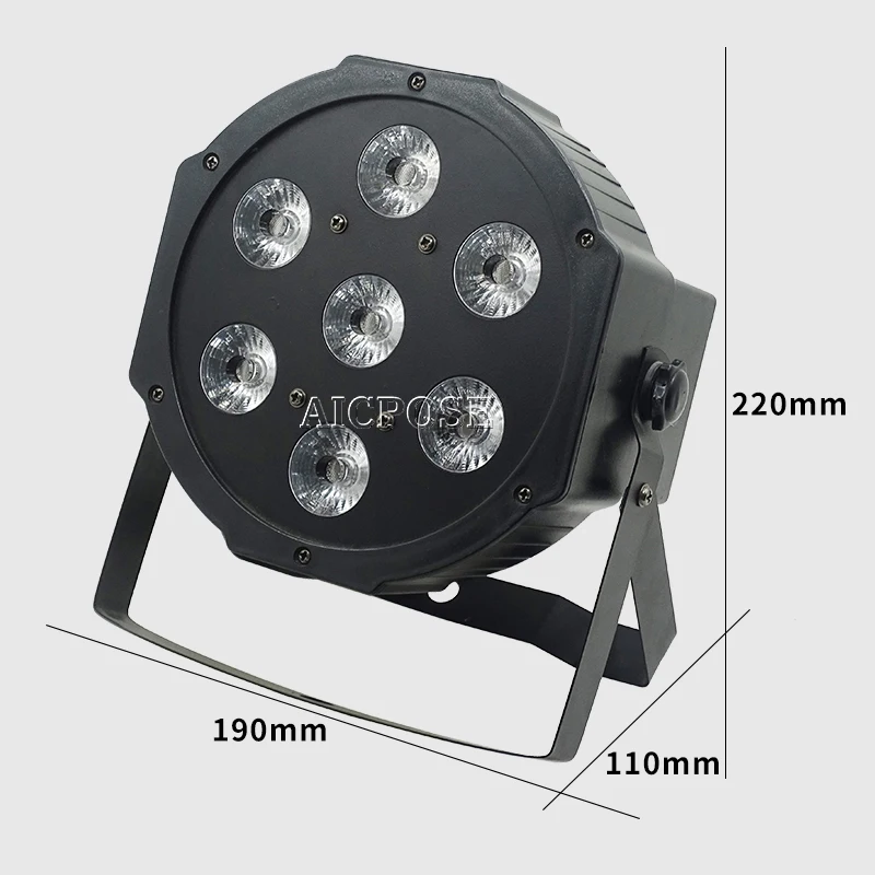 25 Угловые большие линзы 7x18 Вт led Par огни RGBWA UV 6in1 плоские par dmx512 дискотечные