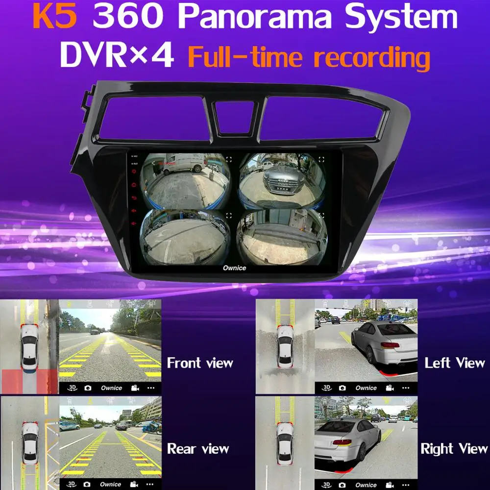 360 ° панорамный Android 9 0 8 ядер 4G + 64G GPS-навигация Радио CarPlay SPDIF DSP автомобильный