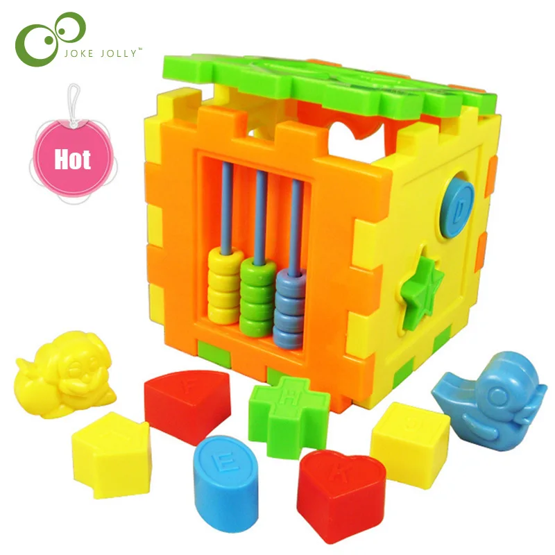 1 шт. образовательные куб кирпичи животных геометрическая форма соответствия