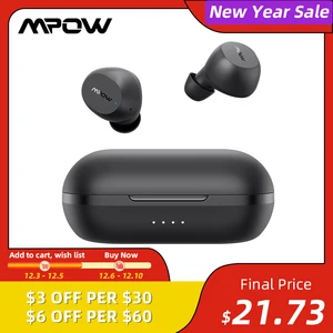 mpow m12 tws true wireless earbuds ipx8 waterproof 25h playtime usb c charging bluetooth earphones for iphone 11 x xiaomi huawei free global shipping