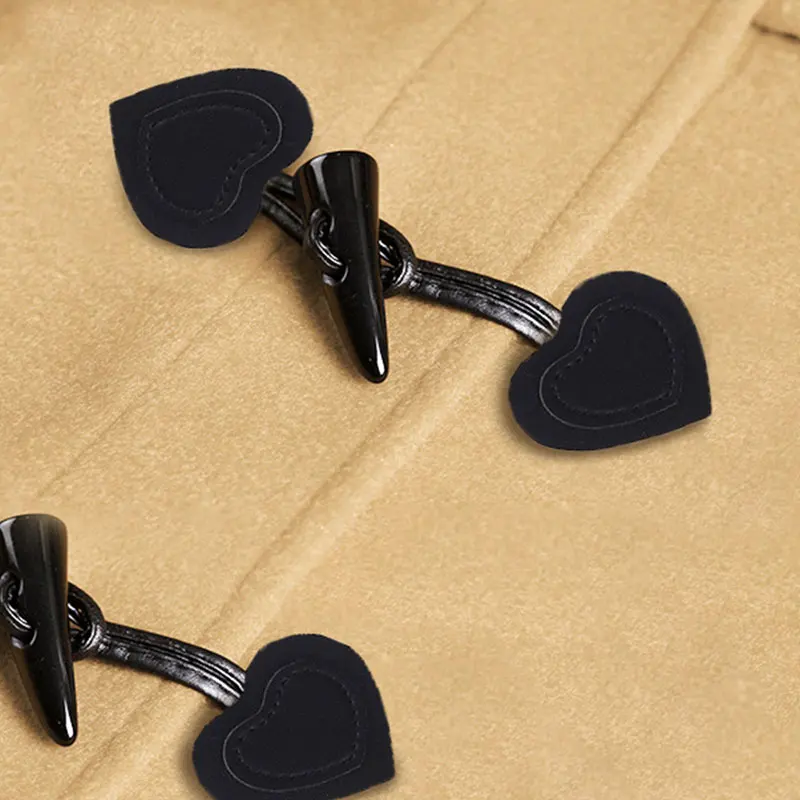 PU Leather Horn Buttons Duffle Coat Accessories Classcial Clasp Wooden Toggle Fastenings Cardigan Decor DIY | Дом и сад