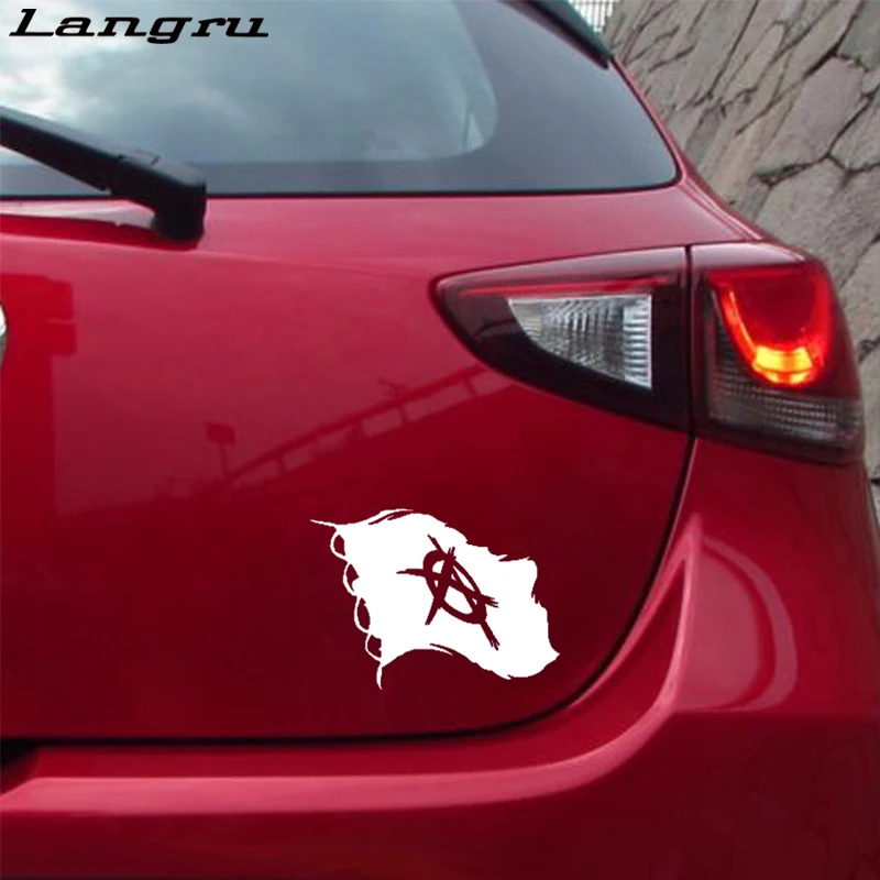 Горячая Распродажа анархий флаг Виниловая наклейка для стайлинга автомобиля