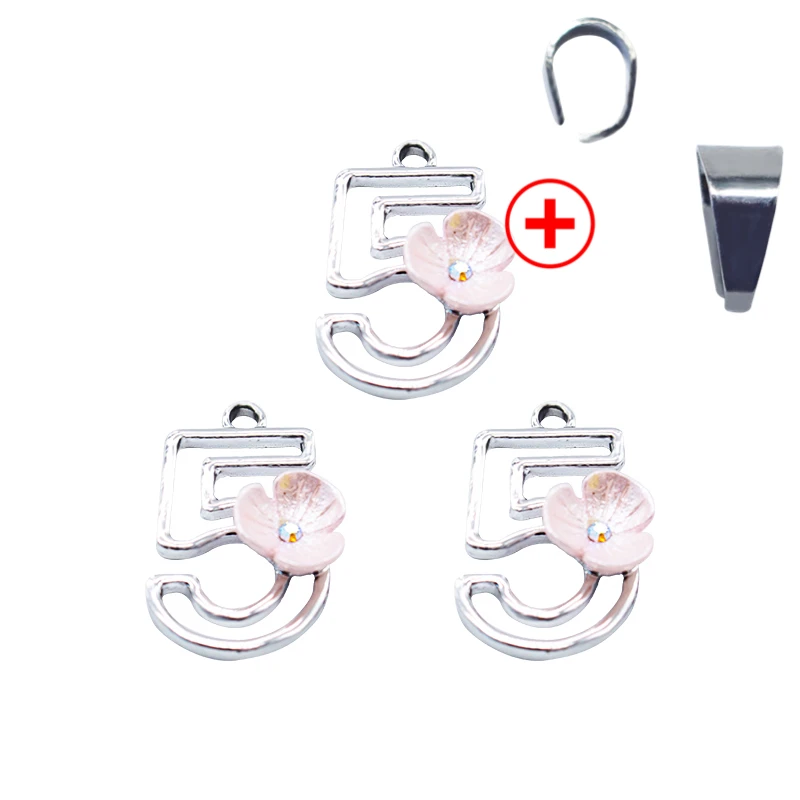 20 шт./лот подвеска-амулет с кристаллом в виде цветка подвеска-Шарм браслет