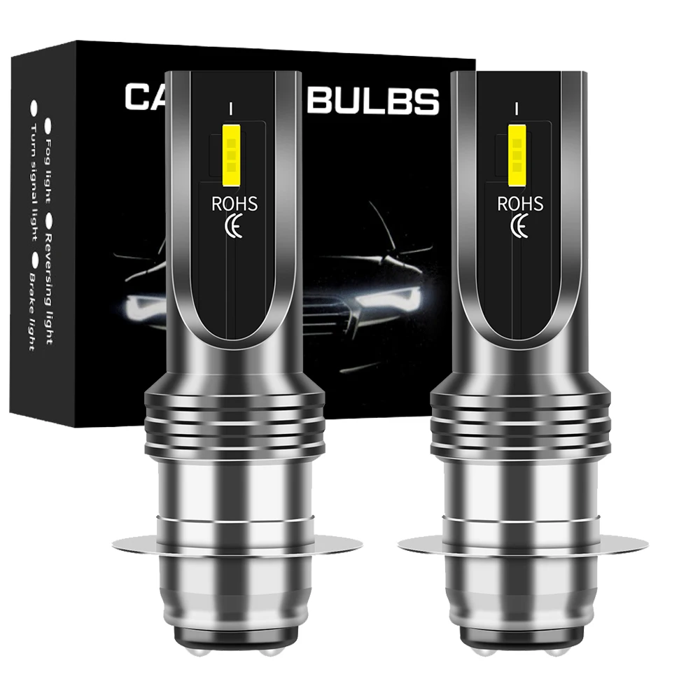 

2pcs H6 LED P15D H11 9006 9005 PSX24W H16 Motorcycle Headlight Bulb 3000LM Lights Moto Scooter Motorbike LED Fog Lamp White 12V