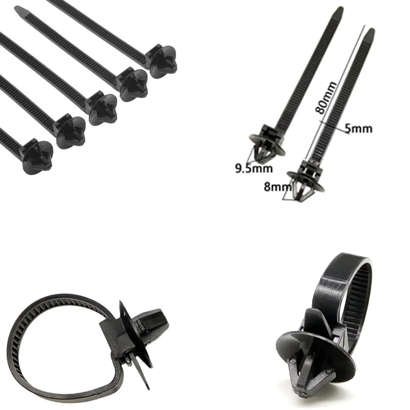 Универсальное черное нейлоновое крепление для кабеля зажим ремня фиксатор