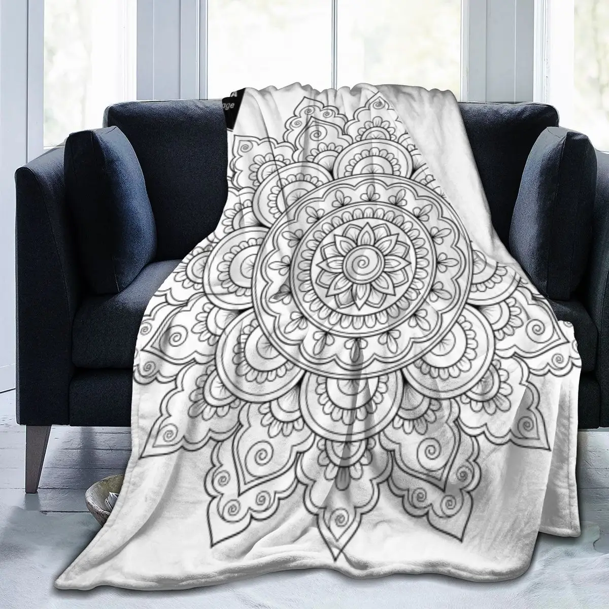 

Colorful Lotus Flower Mandala Bohemian New Age Tie Dye Soft Cozy Fleece Blanket Dropship Wholesale Family Winter Flannel Throw