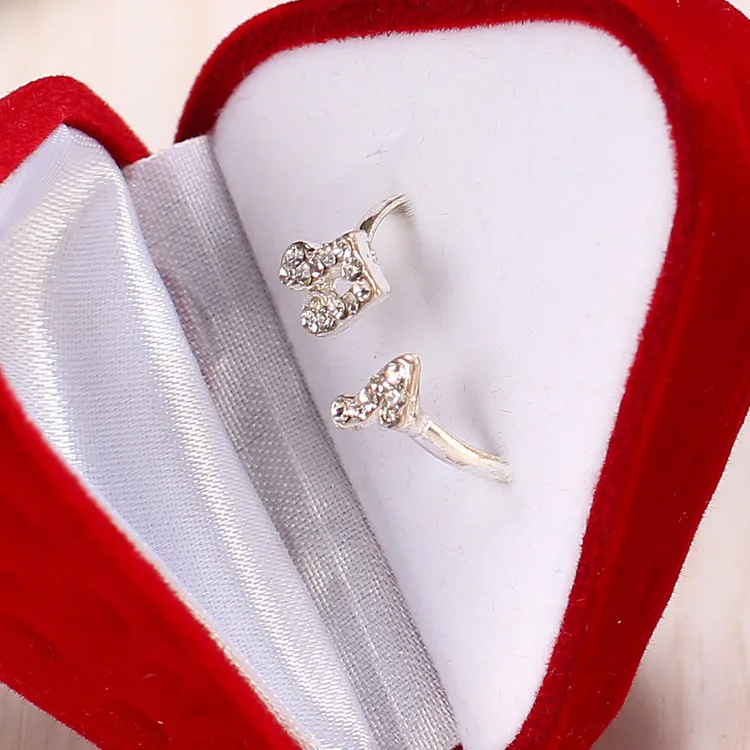 

New 1 PCS Red Strawberry Box Form Velvet Ring Storage Case Jewelry Box Ring Protector Flocking Gift Box Hot Selling