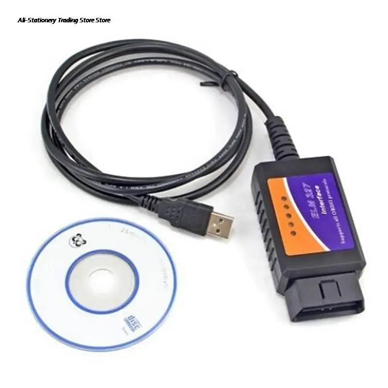 Сканер для диагностики автомобиля ELM327 чёрный с USB кабелем ПК на Windows | Компьютеры и