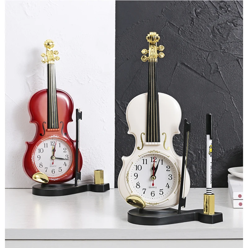 Креативный будильник в современном стиле романтическая модель скрипки для